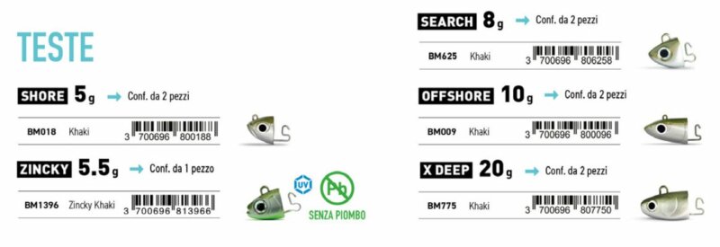 TESTA PIOMBATA FIIISH BLACK MINNOW JIG HEAD N°2